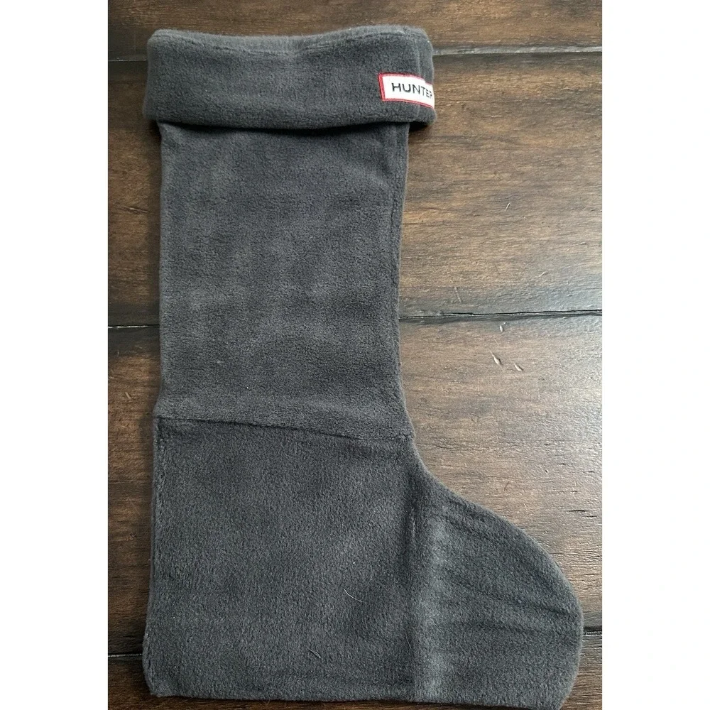 NEW Hunter Kids Original Boot Sock Charcoal Welly Fleece 4-6 Unisex Cozy Socks‎